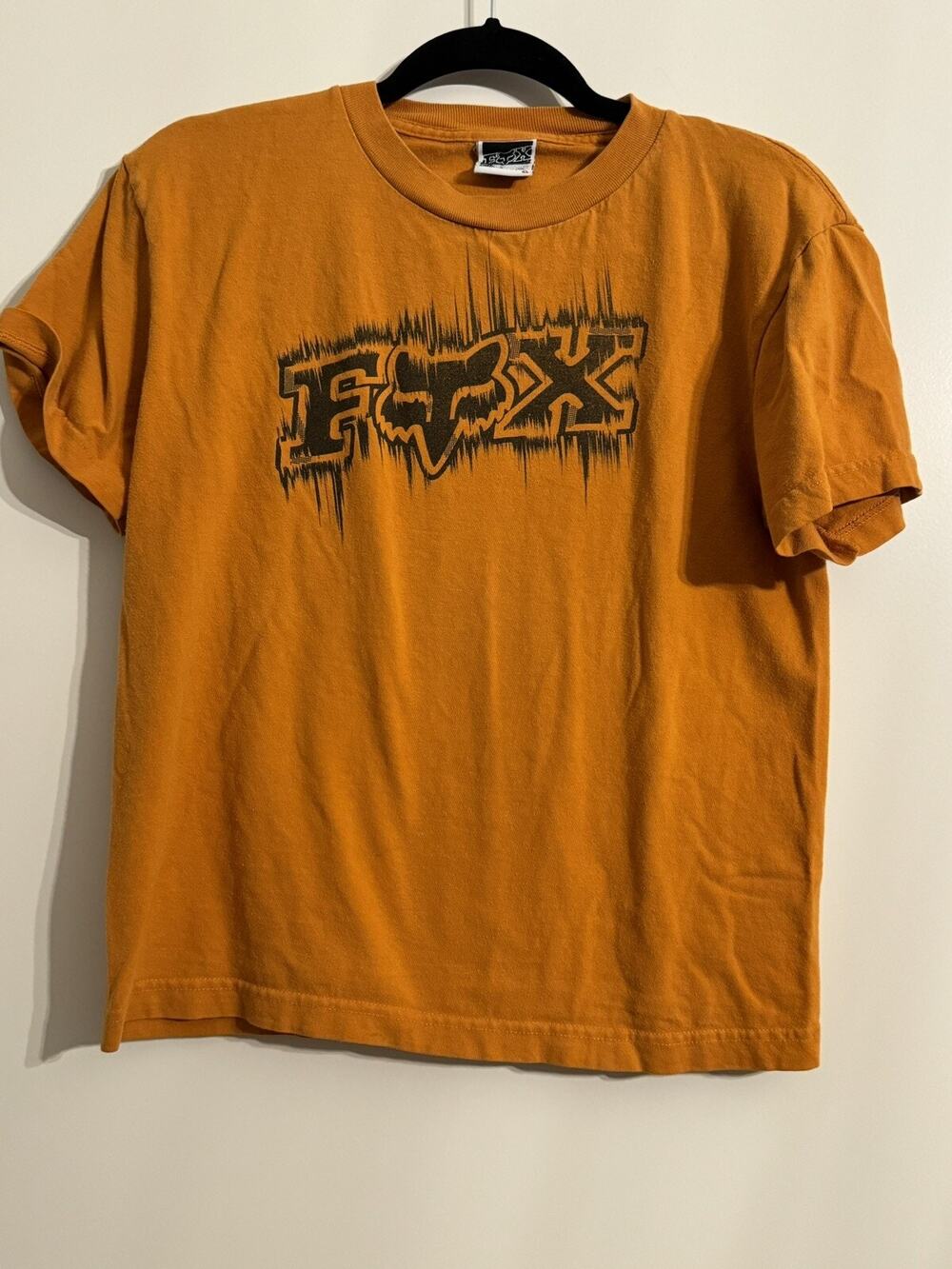 FOX youth t-shirt orange size KL 100% cotton Preowned